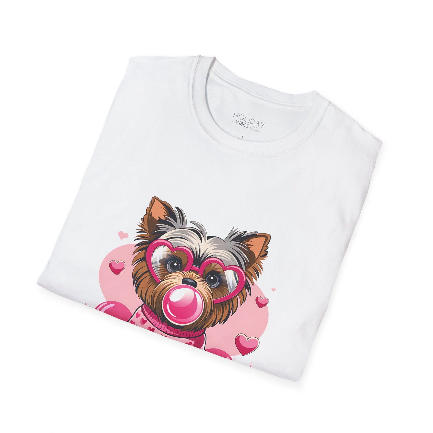 Valentine's Shirt - Cute Dog - Unisex Softstyle T-Shirt