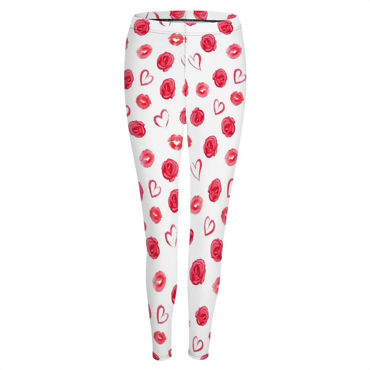 Valentine Themed High Waisted Leggings for Women