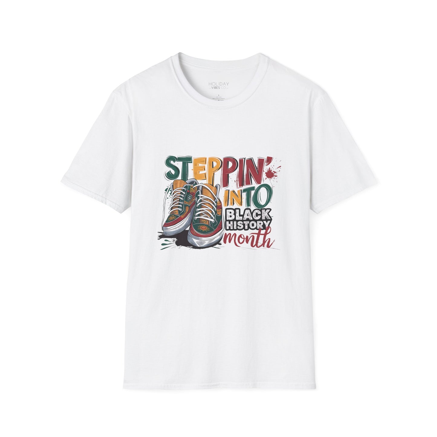 Stepping into Black History Month Unisex Softstyle T-Shirt