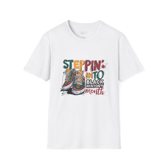 Stepping into Black History Month Unisex Softstyle T-Shirt