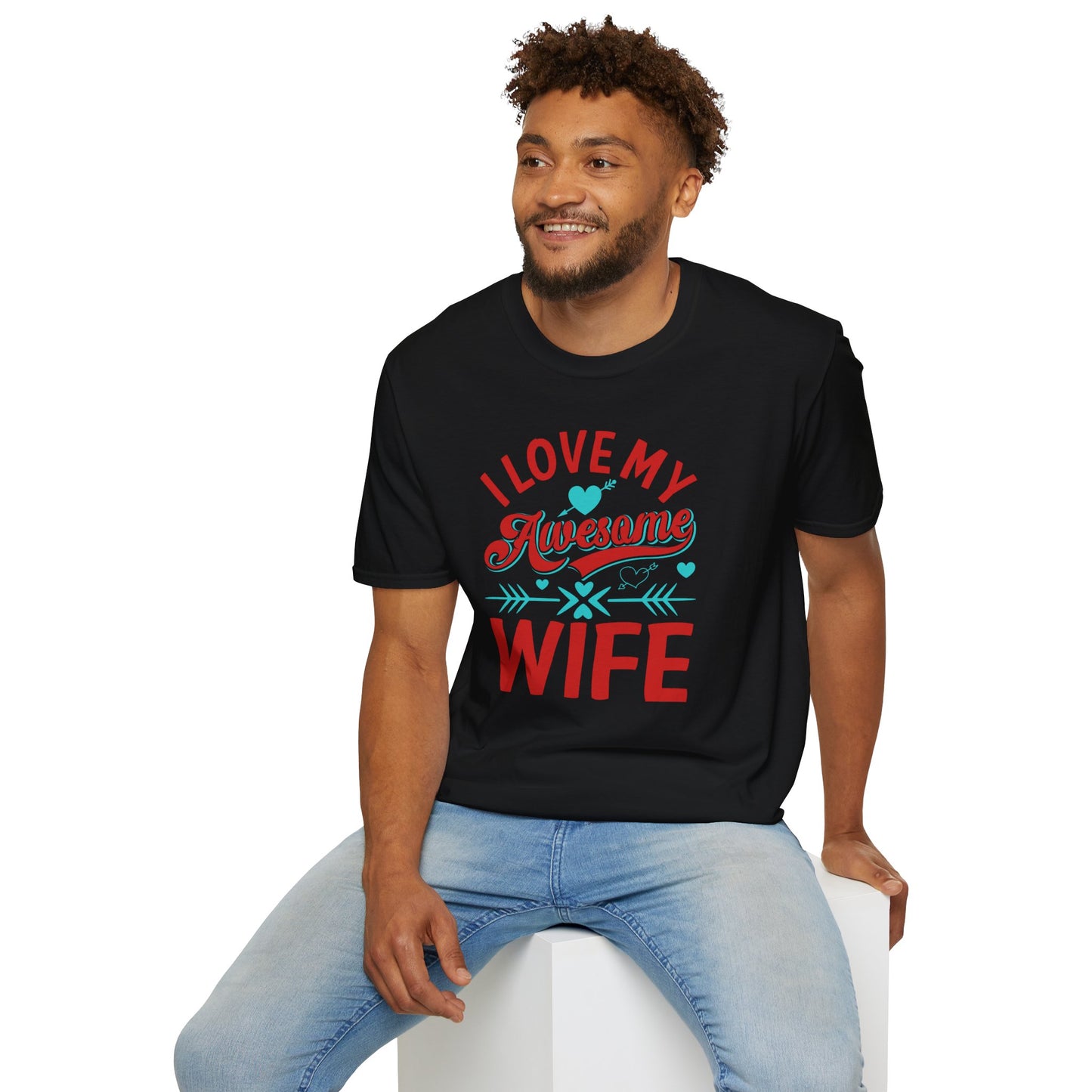 I Love My Awesome Wife Unisex Softstyle T-Shirt