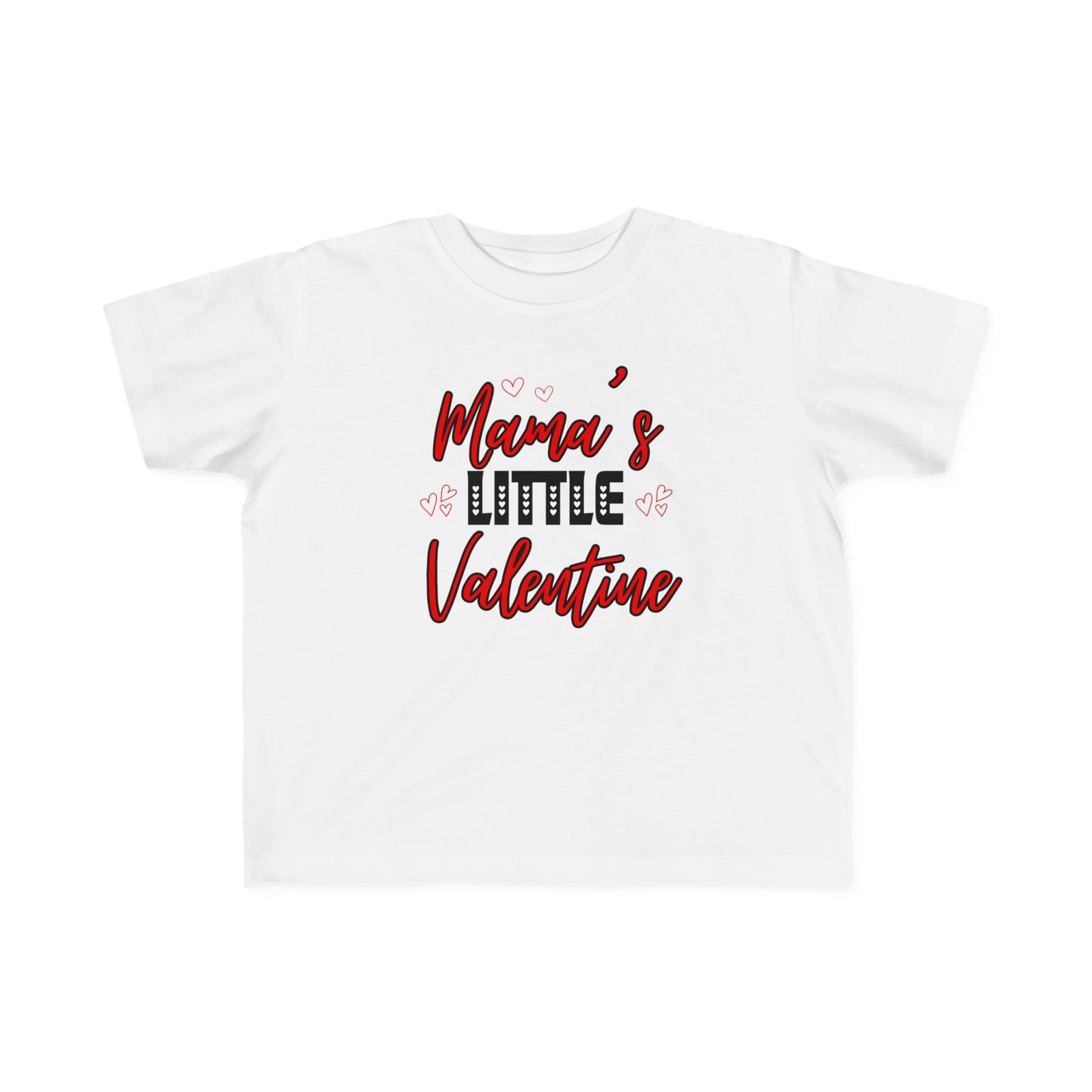 Kid's Valentines Day Shirt - Mama's Little Valentine Toddler's Fine Jersey Tee