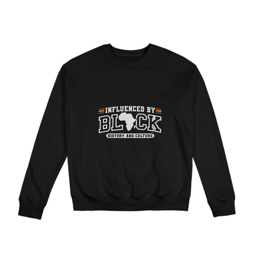 Influenced by Black Culture Unisex Sweatshirt Streetwear Customized Services - Black