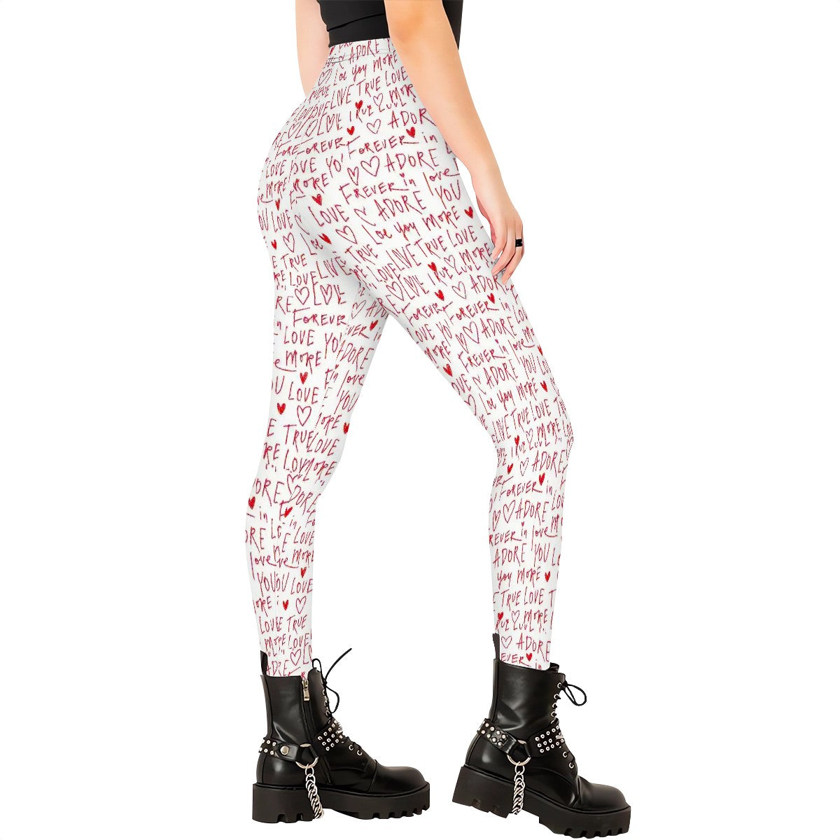 Valentine Themed High Waisted Leggings for Women