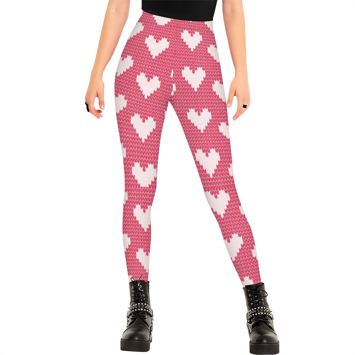 Valentine Themed High Waisted Leggings for Women