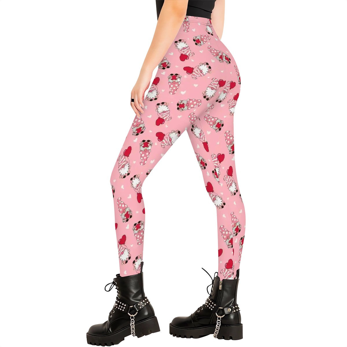 Valentine Themed High Waisted Leggings for Women