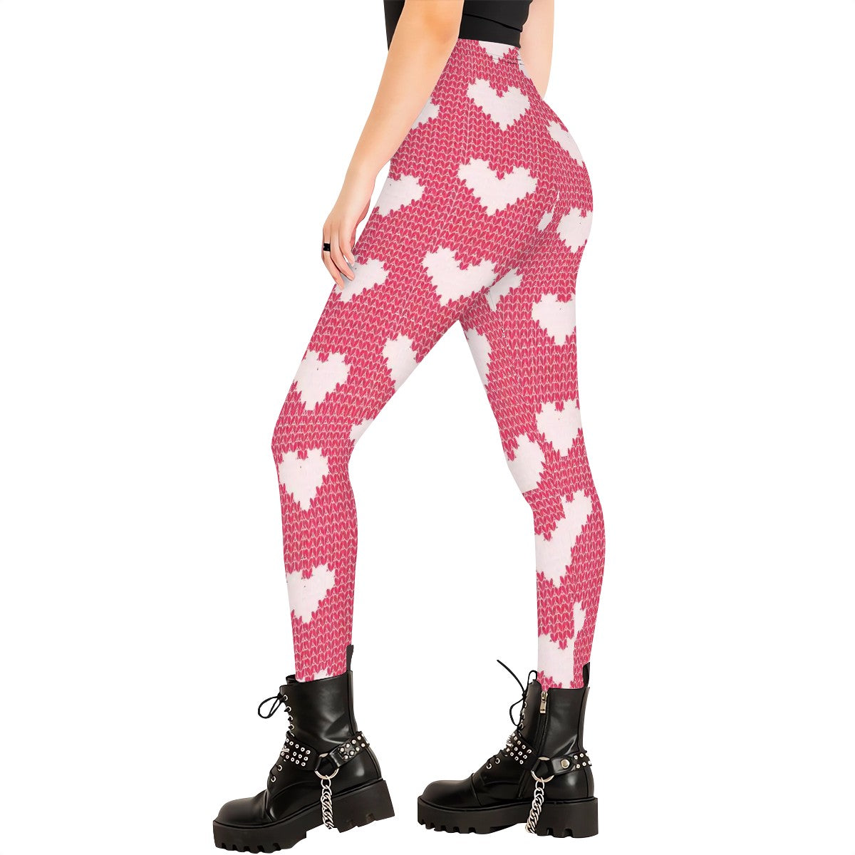 Valentine Themed High Waisted Leggings for Women