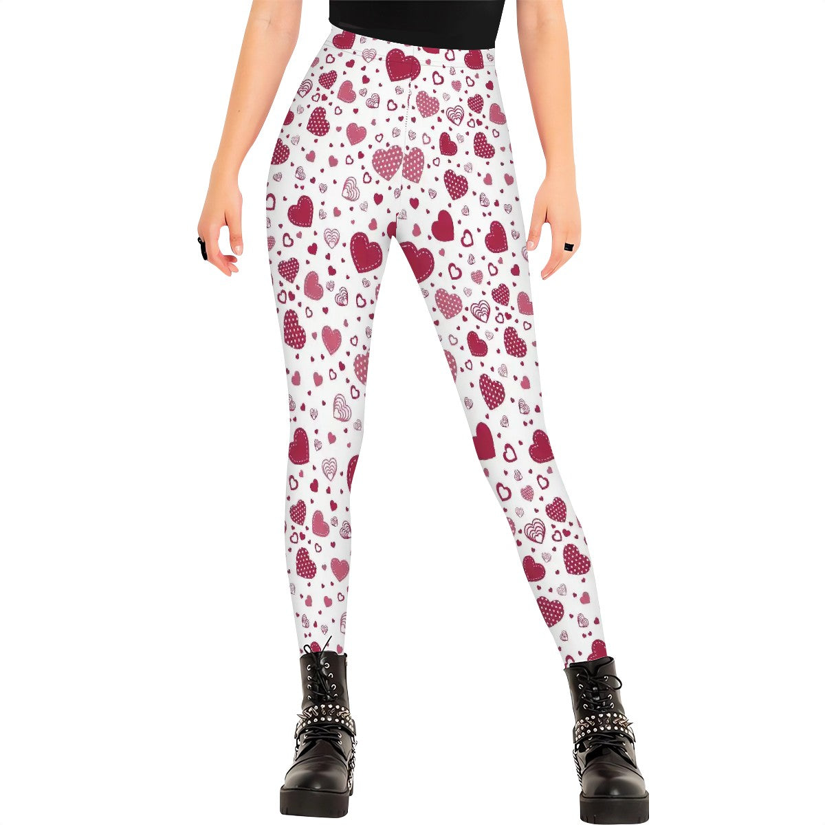 Valentine Themed High Waisted Leggings for Women