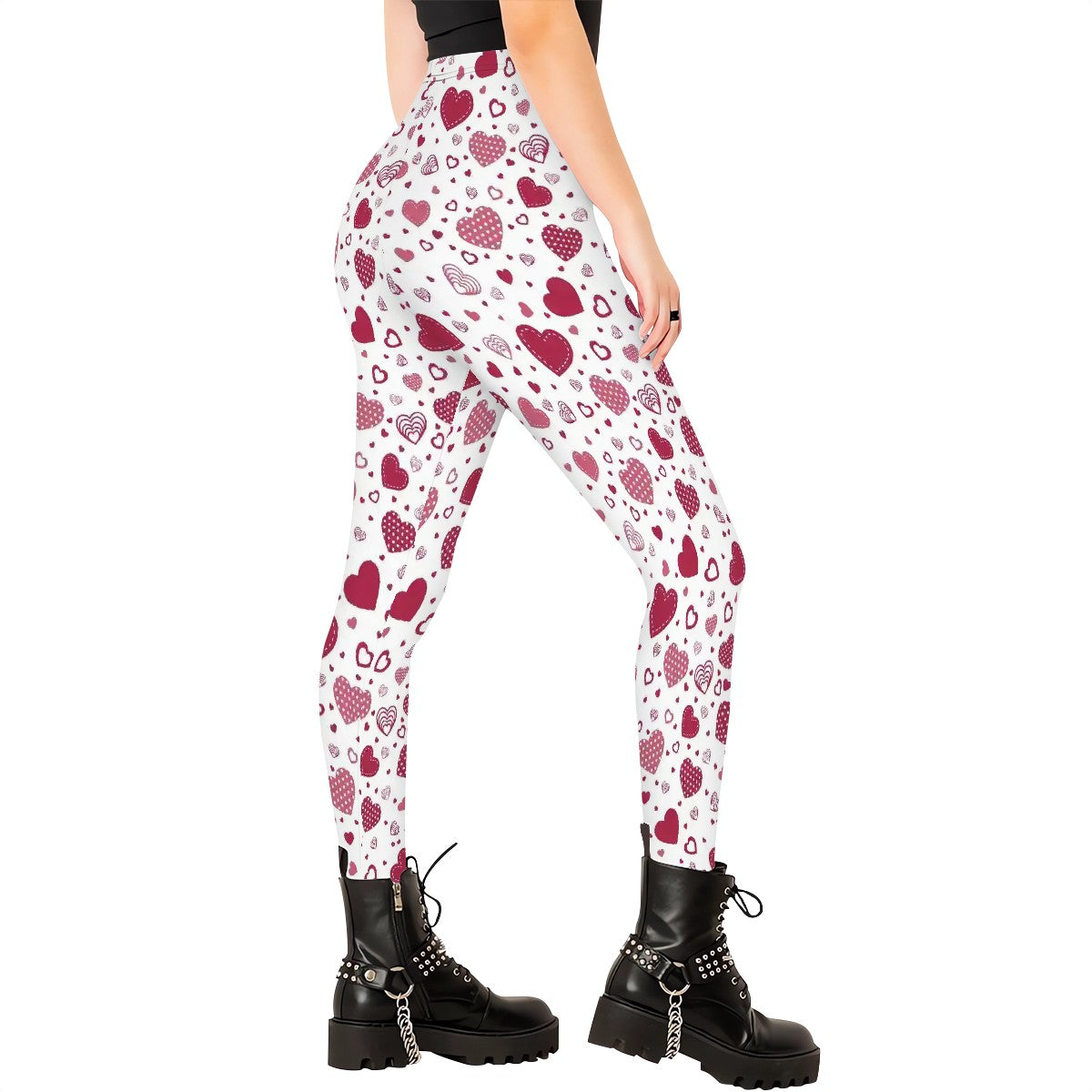 Valentine Themed High Waisted Leggings for Women