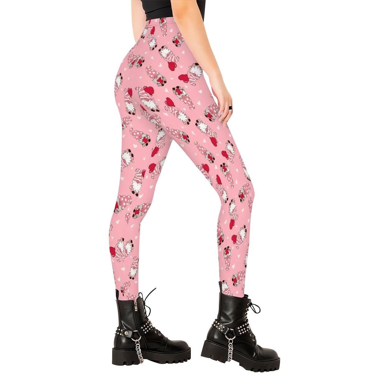 Valentine Themed High Waisted Leggings for Women