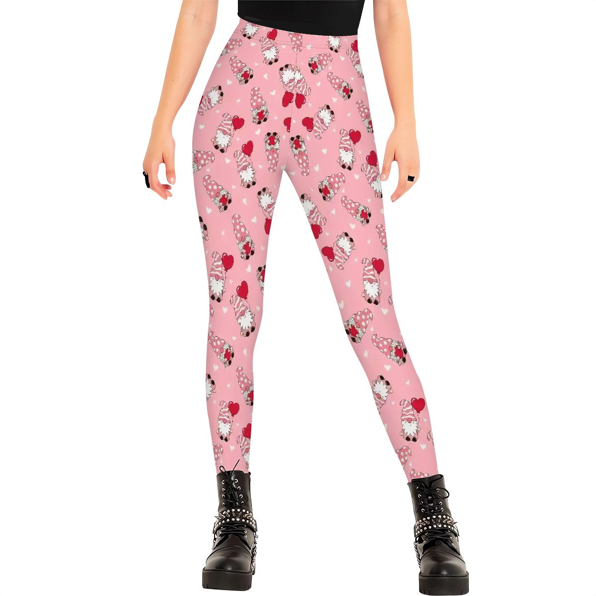 Valentine Themed High Waisted Leggings for Women